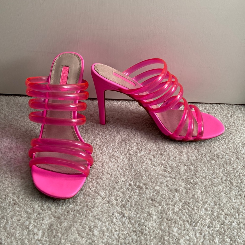 TOPSHOP - Neon Strappy Heel